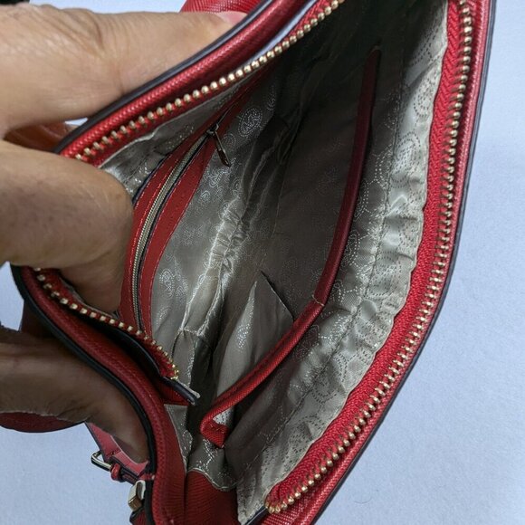 Michael Kors Hamilton Saffiano Leather Large Messenger Bag Azalea Orange - Picture 8 of 16